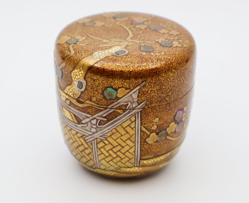 Japanese Tea Caddy NATSUME w Hatsune Pattern